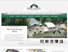 Tablet Screenshot of pinecraftstructures.com